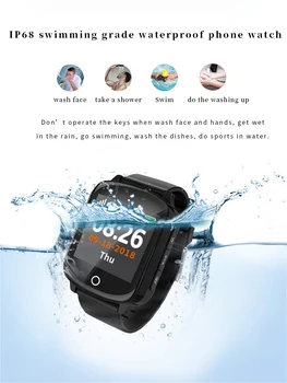IP68 Ūdensnecaurlaidīga Vecu GPS, WIFI, Tracker Android Sirdsdarbības Ātrums, asinsspiediens Drošības Anti-Zaudēja Krist uz Leju, Signalizācijas Meklētājs Smart Skatīties
