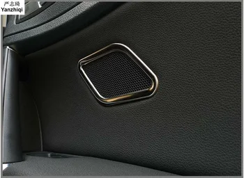 Bezmaksas piegāde 2gab/daudz Nerūsējošā tērauda aizmugurējās durvis tweeter dekoratīvu gredzenu audio Sequin paster par Volkswagen VW golf 7