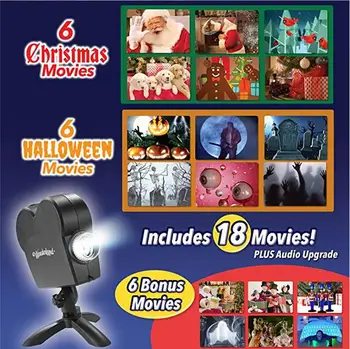 Logu Wonderland Filmas Projektors Ziemassvētku/Halloween Svētki