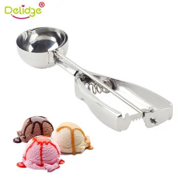Delidge 1pc Nerūsējošā Tērauda saldējuma Karoti Sfērisku Noderīgu Arbūzu saldējums Scoop Virtuves Piederumi, Instrumenti,