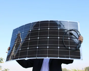 1000w elastīgu saules panelis 12v 24v saules panelis 100w monokristālu akumulatora lādētāju rv elektriskā automašīna, kempings jahtas