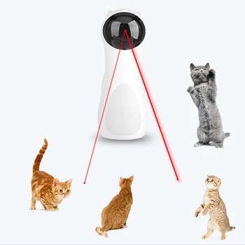 Automātiskā Kaķis LED Lāzera Rotaļlietas, Interaktīvo Smart Teasing Pet Smieklīgi Rokas Rotaļlieta Vairāku Leņķa Kaķu treniņiem Izklaidējošas Rotaļlietas