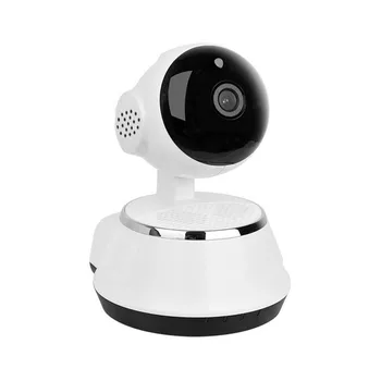 Jaunums ! Pan Tilt Bezvadu IP Kamera, WIFI 720P CCTV Home Security Cam Micro SD Slots Atbalsta Mikrofons & P2P Bezmaksas APP ABS Plastmasas
