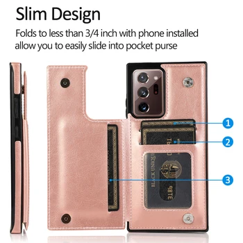 Luksusa pieguļoša Ādas Maks Case For Samsung Galaxy S21 Ultra S20 FE S9 Plus Piezīme 20 10 Lite Ar Kartes Slots, Triecienizturīgs Vāks