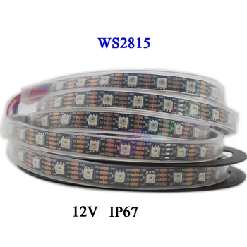 Smart pikseļu led strip gaismas DC12V 50m 5m/daudz WS2815 IP30/IP65/IP67;Adresējama Dual-signāls Smart led sloksnes, lentes