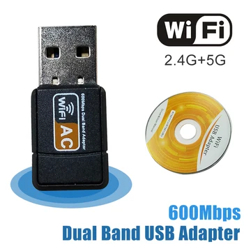 Bezvadu ārējo ethernet 802.11 ac klēpjdatoru usb 2.4 g 5g darbvirsmas wifi adapteri antenas dongle lan, wi-fi longo alcance