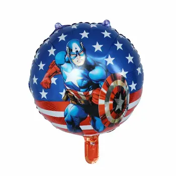 10pcs 18inch Captain America Folijas gaisa Balons Bērniem Dzimšanas dienas ballīti Apdare Avengers Baby Duša, gaisa Baloni Gaisa Golbos DIY Apdare