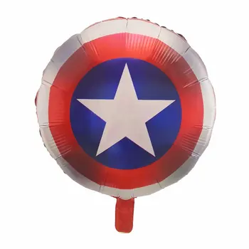 10pcs 18inch Captain America Folijas gaisa Balons Bērniem Dzimšanas dienas ballīti Apdare Avengers Baby Duša, gaisa Baloni Gaisa Golbos DIY Apdare
