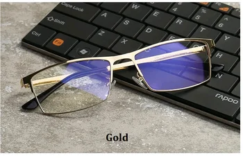 Klasiskās Uzņēmējdarbības Anti Zili Stari, Metāla Brilles Vīriešiem Sievietēm Unisex Optiskās Brilles Rāmis Acu Brilles, Briļļu Oculos De Sol UV
