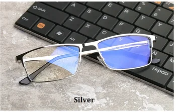 Klasiskās Uzņēmējdarbības Anti Zili Stari, Metāla Brilles Vīriešiem Sievietēm Unisex Optiskās Brilles Rāmis Acu Brilles, Briļļu Oculos De Sol UV