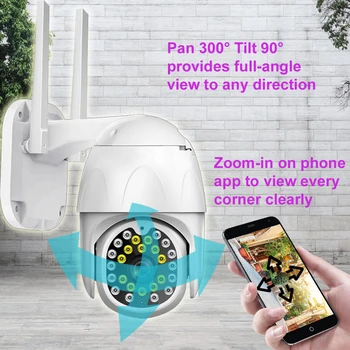 Jiansu Ip Kameras Āra Bezvadu Nakts Redzamības Wifi 1080p Ptz Smart Uzraudzības Viedo Mājas Drošības Yoosee