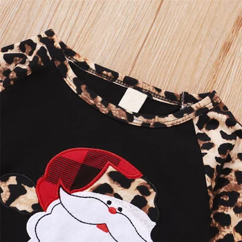 Bērniem Bērns, Meitene Leopard Santa klaus Apģērbu Komplekts 