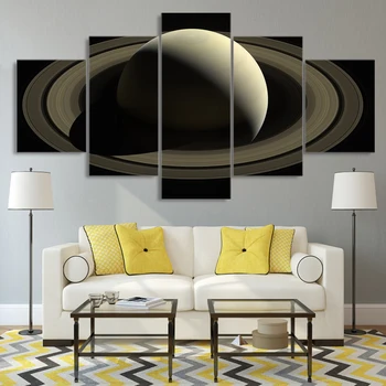 Karkasa Dzīvojamā Istaba HD Drukāto Attēlu Uz Audekla Sienas 5 Panelis Skaistu Saturns Moduļu Apdare, Plakāti, Mākslas Home Mūsdienu Glezniecība