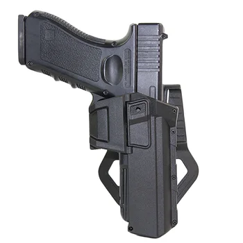 Taktiskā Kustamo Airsoft Pistole Makstis par Glock 17 18 ar Lukturīti vai Lāzera Uzstādīts Maksts Labās Puses Jostas Pistoli Makstī