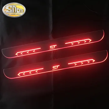 SNCN 4GAB Akrila Moving LED Laipni Pedāli Auto Pretnodiluma Plāksnes Pedāli, Durvis, Palodzes Paņēmiens Gaismas Ford Focus Fiesta Kugas Aizbēgt ST