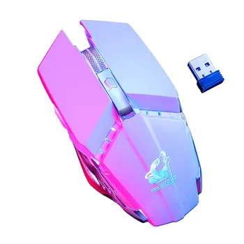 Peles Raton 2.4 GHz, Bezvadu LED Izslēgt Lādējamu USB Spēļu Datoru Peles Portatīvie sem fio inalambrico 18Nov26