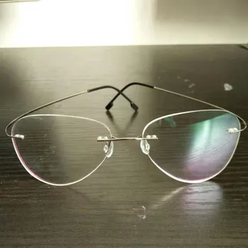 Izmēģinājuma Ultra-light Vīriešu Briļļu Rāmji bez apmales Brilles Optikas Biznesa Briļļu Receptes Titāna Sakausējuma Gaismas Skaists