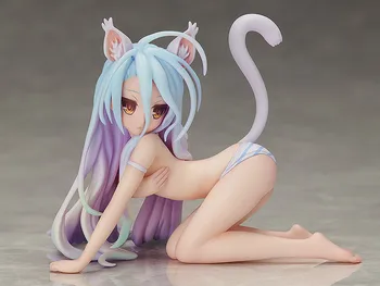 Neviena Spēle Nav Dzīve Balts Darbības Rādītāji Kaķis Ver Seksīga Meitene Anime Modelis Rotaļlietas 11cm