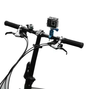 Cikla Turētājs Stiprinājums GoPro Hero 1/2/3/3+/4, 360 Grādu Motociklu Roktura Leņķis Rīcības Kameras Piederumi