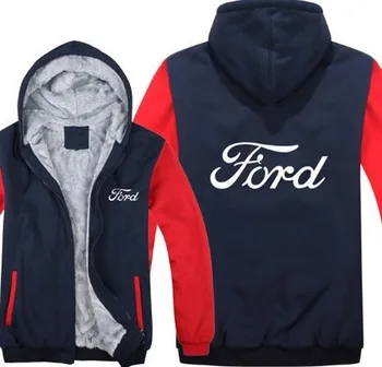 2020New Augstas kvalitātes Ford Hoodies Ziemas Jaka Vīriešu Modes Gadījuma Vilnas Starplikas Vilnas Ford sporta Krekli Džemperi Cilvēks Mētelis