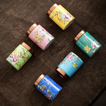 CHANSHOVA Ceļojumu portatīvo Nelielu Tējas caddy kannu Noslēgtā keramikas trauka tējas kaste Krāsu Emaljas konteineru Ķīnas Porcelāna H294