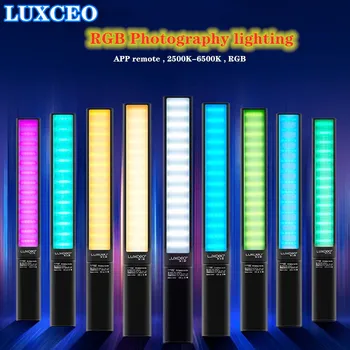LUXCEO Fotogrāfija Rokas RGB Foto Apgaismojumu Foto Studijā LED Aizpildīt Gaismas Remote App 18W Fotogrāfija Apgaismojums 2500-6500k