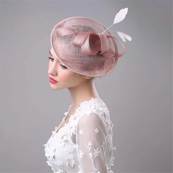 Jauns Dizains Cambric Cepures Spalvu Fascinators Cepuri Dāmas Kāzu Deju Grupa Elegants Melnas Cepures Sievietēm Iespēja Parādīt 6 Krāsas