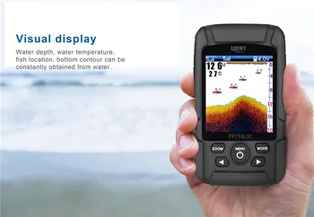 LAIMĪGS Ūdensizturīgs Bezvadu Portatīvo Fish finder 0.7-100M 328ft Sensors 125kHz Sonar Frekvences Apakšējā Kontūra ūdensizturīgs zvejas