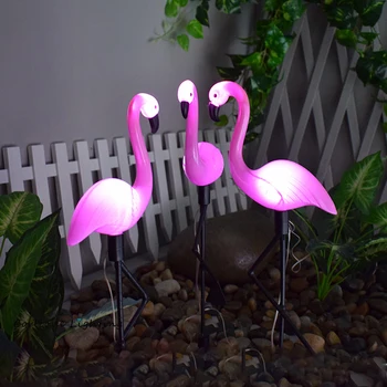 LED Putnu Lampas Flamingo Saules Enerģijas Gaismas Āra Žogu Gaismas, Pagalms, Dārzs, Saules Led Lampas, Ūdensizturīgs Ārpus Deco Saules Gaismas