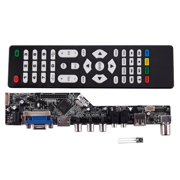 V56 Universal LCD TV Kontrolieris Vadītāja Valdes TV/PC/VGA/HDMI/USB Interfeiss USB Spēlēt Multi-Media Interfeiss