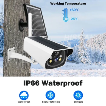 4G IP Kamera Outdoor 1080P HD CCTV Kameru, WiFi bezvadu Mājas Drošības Kameras Akumulatora enerģiju, Ārējo 3.3 W Saules Paneļu Krāsu Nakts Redzamības