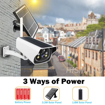 4G IP Kamera Outdoor 1080P HD CCTV Kameru, WiFi bezvadu Mājas Drošības Kameras Akumulatora enerģiju, Ārējo 3.3 W Saules Paneļu Krāsu Nakts Redzamības