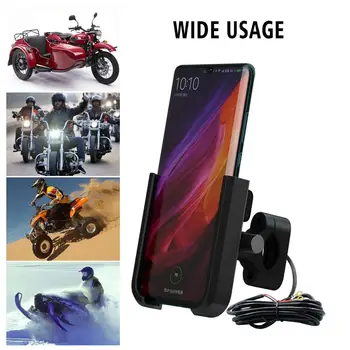 Mobilo Telefonu Turētājs Turētājs, USB Uzlāde vilcējstienis Alumīnija Sakausējuma Baterijas Auto/Motociklu/Velosipēdu