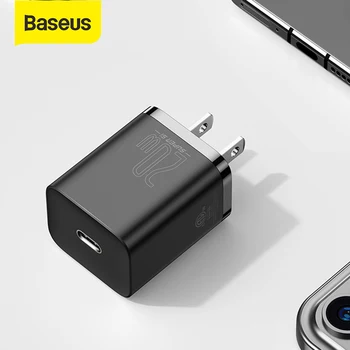Baseus USB C Lādētājs 20W MUMS Plug iPhone 12 Pro Max Atbalsta Veids C PD Ātrās Uzlādes Portable Tālruņa Lādētāju ForiP 11 Pro Max