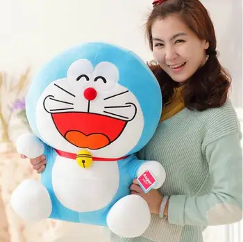1gb 40cm Stāvēt Ar Mani Doraemon Plīša rotaļlietas lelle Kaķis Bērniem Dāvanu Bērnu Rotaļu Kawaii plīša Dzīvnieku Plīša Labākās Dāvanas babys un meitenes