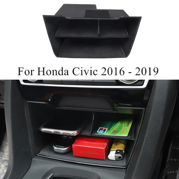 ABS Auto Glabāšanas Kaste Centrālās Vadības Daudzpakāpju Uzglabāšanas Kaste Iebūvēts neslīdoša Mat Honda Civic 2019 2018 2017 2016 Piederumi