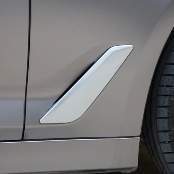 BMW 5 sērijas G30 G31 2017-2020 nerūsējošā tērauda sudraba uzlīmes, ārējā apdare spārnu sānu gaisa atveres apdares auto daļas