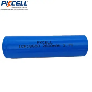 100PC PKCELL ICR 18650 2600mAh Litija 3,7 V Li-Jonu Akumulators flat Top par Lukturīti