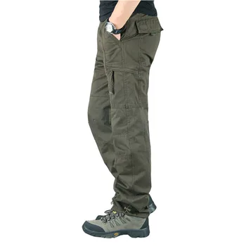 Vīrieši Kravas Bikses Gadījuma Multi Kabatas Militārās Taktikas Bikses Pantalon Hombre Vīriešiem Treniņbikses Taisni Garās Bikses Plus Izmērs 3XL