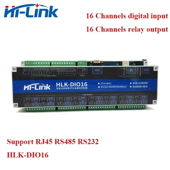 16 Kanālu / Veidos Wifi Relejs HLK-DIO16 atbalsta RJ45 RS232, RS485, Tālvadības slēdzis, relejs