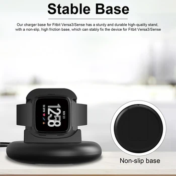 1M Portatīvo Uzlādes Kabelis Doks Fitbit Versa 3 Lādētāju Statīvā, Statīvu Jauda USB Magnētisko lādētāju Fitbit Sajūtu Smart Skatīties