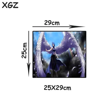 XGZ Custom ļoti Liela Karikatūra Mouse Pad Black Bloķēšanas Malas Naruto Sexy Angel Konan Datora Galds Mat Gumijas Strīpas Non-slip