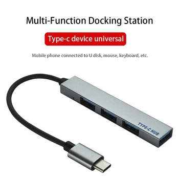USB C HUB 2.0 Type C 3.0 4 Portu Sadalītājs Daudzu OTG Adapteri Lenovo Xiaomi Macbook Pro 13 15 Gaisa Pro PC Datoru Piederumi
