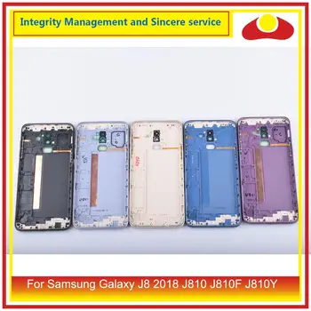 Oriģināls Samsung Galaxy J8 2018 J810 J810F SM-J810F Mājokļu Akumulatora Durvju Aizmugurējo Vāciņu Atpakaļ Gadījumā, Šasijas Shell J8 Nomaiņa