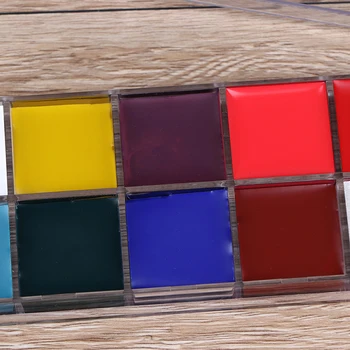 12 Krāsas Ūdenī Šķīstošs Puse Zīmēšanas Ķermeņa Krāsa Iedomātā Droši Izmantot Ne-toksiskas Mākslas Sejas Grims Cosplay Pigmenta Velns Ar Otu