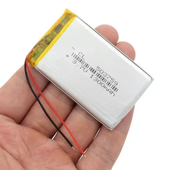 503759 3.7 V, 1300mAh Lipo Bateriju Nomaiņa li-ion Lipo šūnu Litija Li-Po Polimēra Bluetooth skaļruni, GPS, PDA POS Kamera
