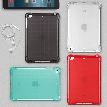 Triecienizturīgs Silikona Vāciņš iPad Mini 1 2 3 4 5 2019 Gadījumā Mīksto TPU Caurspīdīgu Aizsargājošu Atpakaļ Lietā Par iPad mini 7.9 Collu