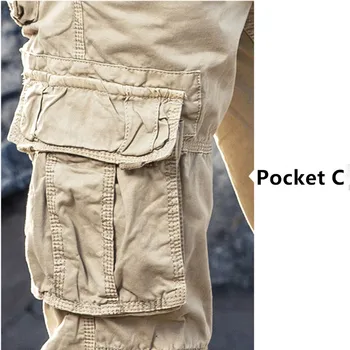 Vīriešu Kravas Bikses Vīriešu Ikdienas Multi Kabatas Militāro Liela izmēra 40 Taktiskās Bikses Vīriešu Outwear Armijas Taisnas bikses Garās Bikses