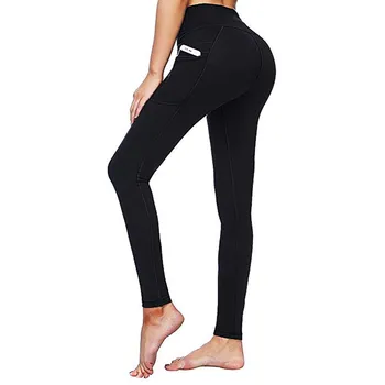 Plus izmērs xs-2xl legging sporta bikses sievietēm ar Kabatām Augsts Viduklis, Vēders Kontroles Slim legging push up leegins femme 50*