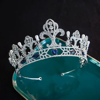 Himstory Eiropas Kristāla Princese Līgavas Tiaras Kristāla Headpieces Hairbands Kāzu Matu Aksesuāri